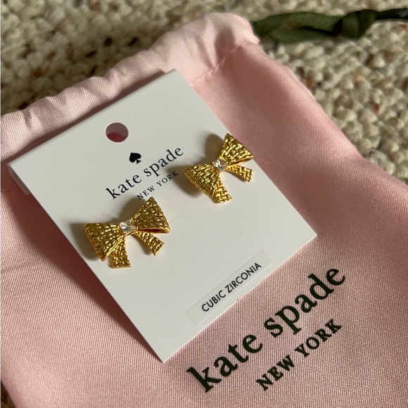 Kate Spade Gold Bow Earrings - Picture 1 of 4